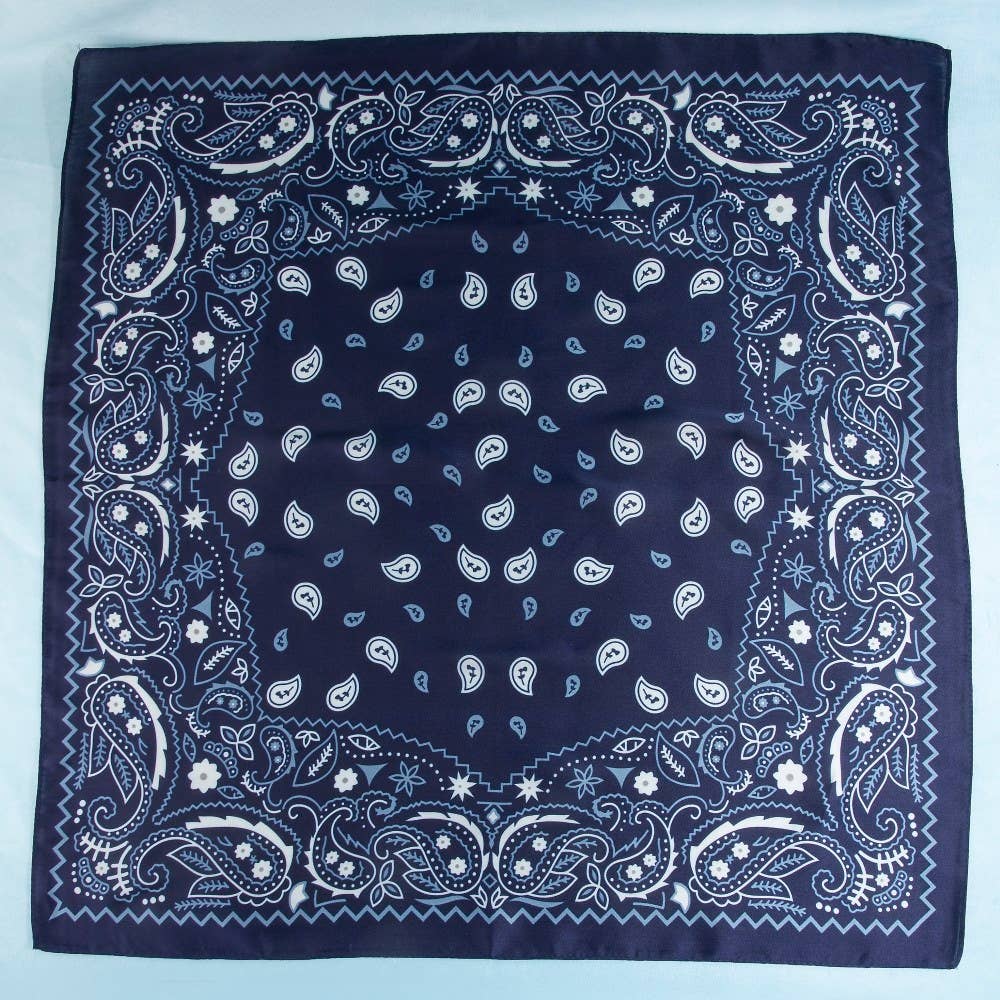 Red Paisley Satin Bandana Scarf