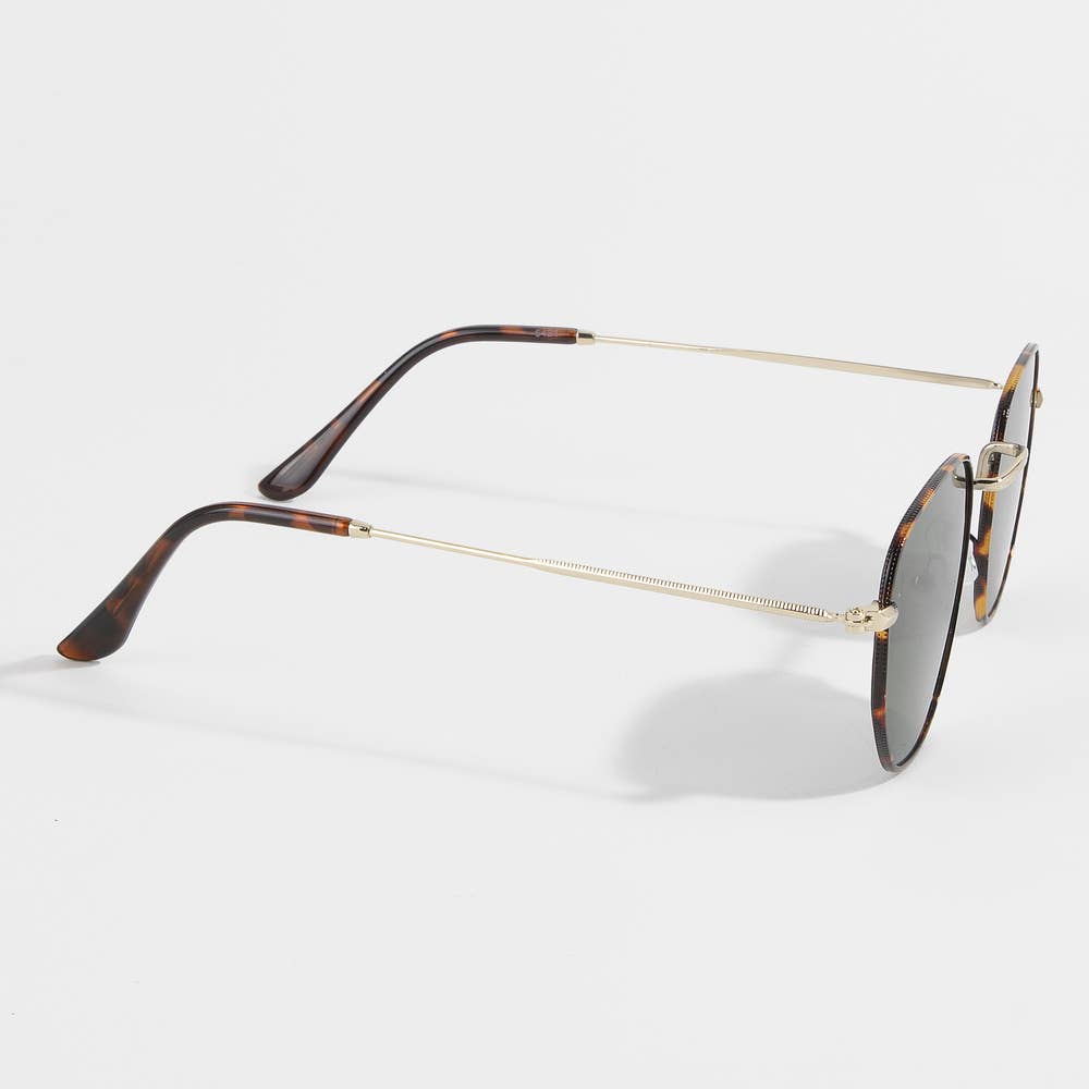 Slim Metal Geometric Sunglasses