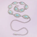 Western Turquoise Concho Chain Belt
