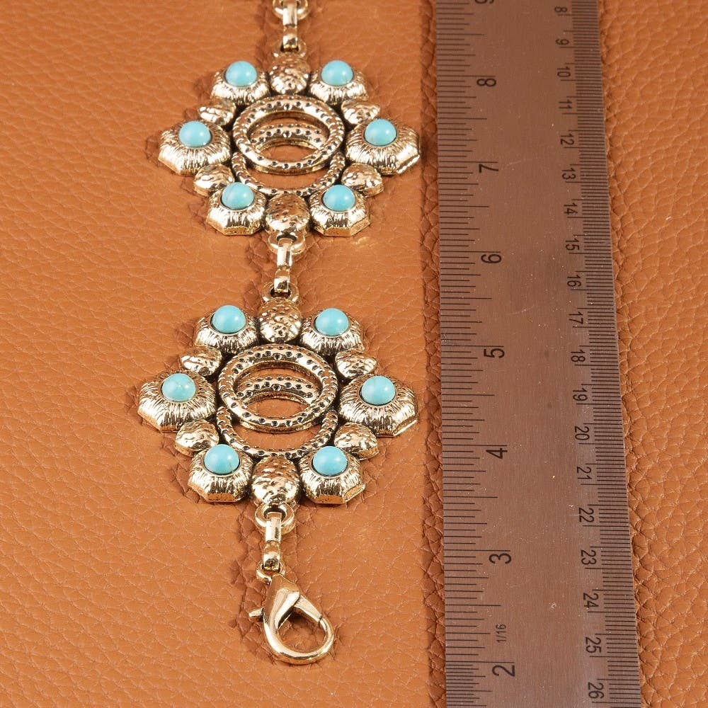 Turquoise Floral Concho Belt