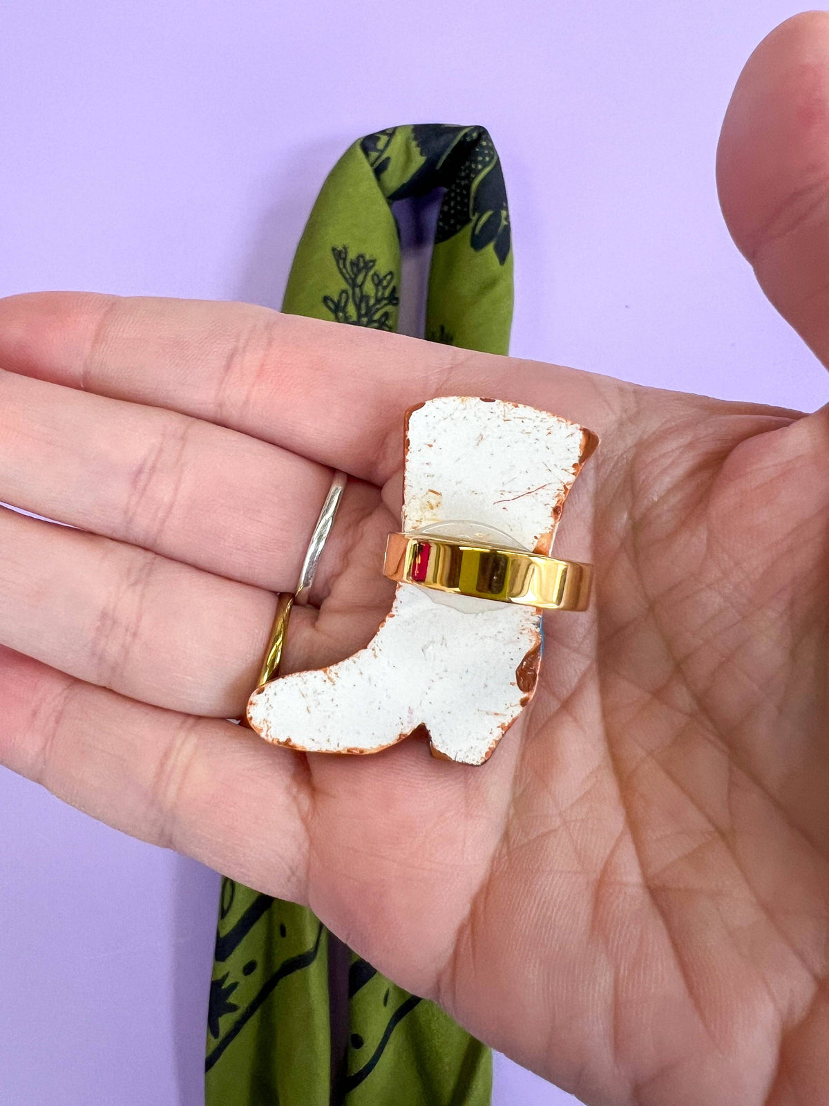 Colorful Cowboy Boot Bandana Slide