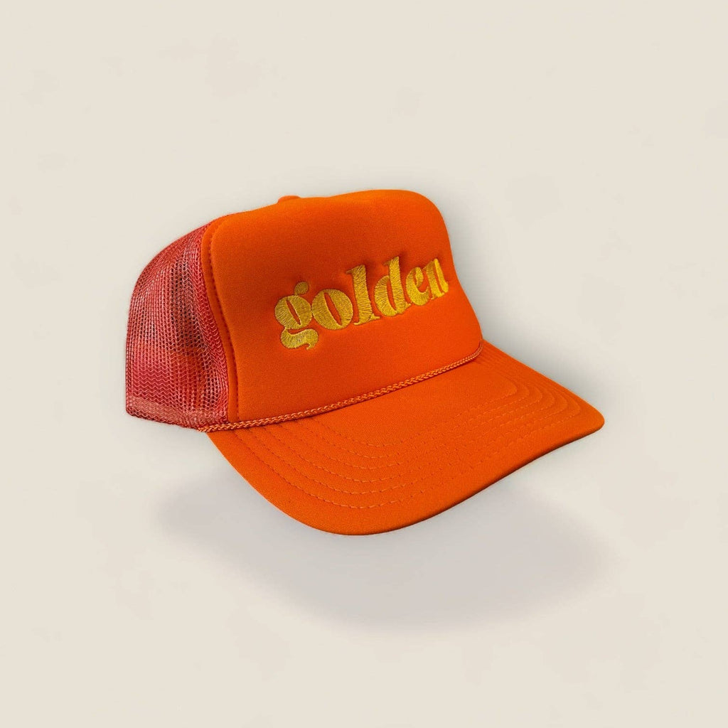 Golden Trucker Hat - Orange
