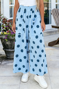 Polka Dot Wide-Leg Pants