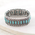 Turquoise Semi-Stone Stretch Bangle