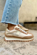 Lumia Camel Cow Leather Sneakers
