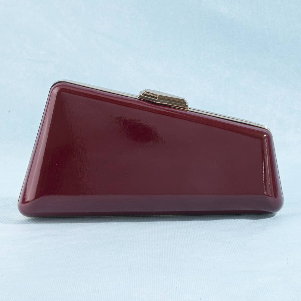 Patent Asymmetric Hard Case Evening Clutch