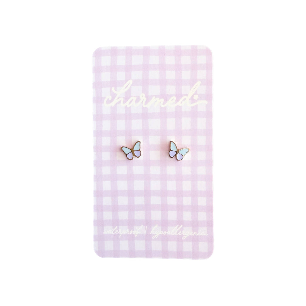 Colored Butterfly | Hypoallergenic & Screw-back