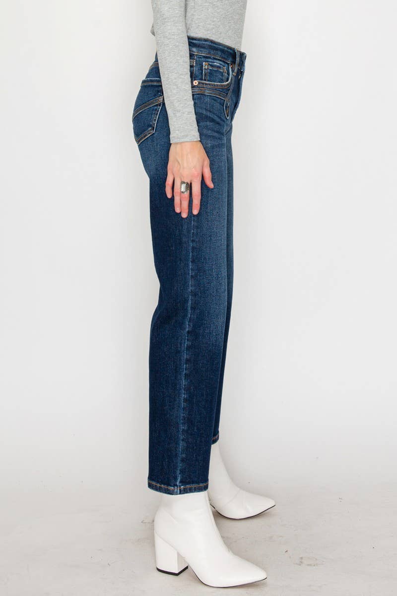 High-Rise Western Detail Jeans