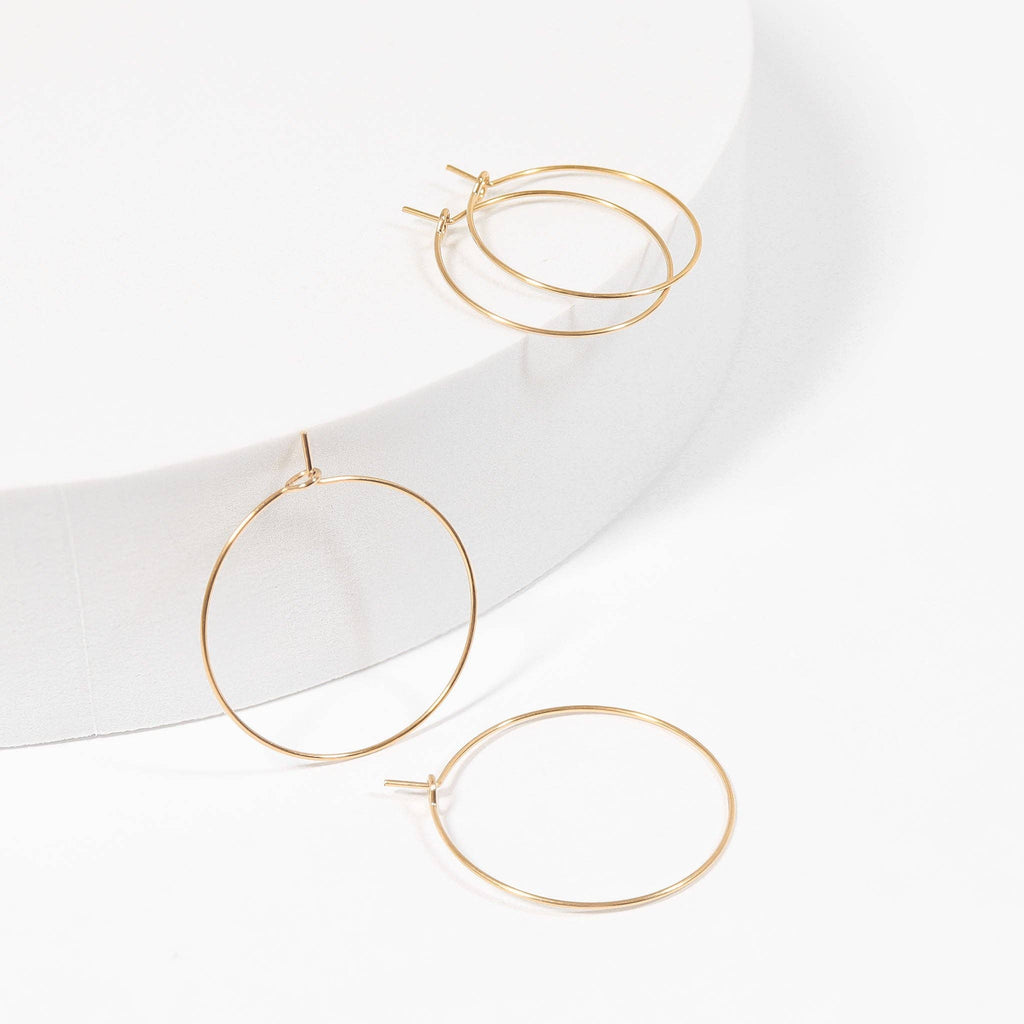 Classic Wire Hoop Earrings