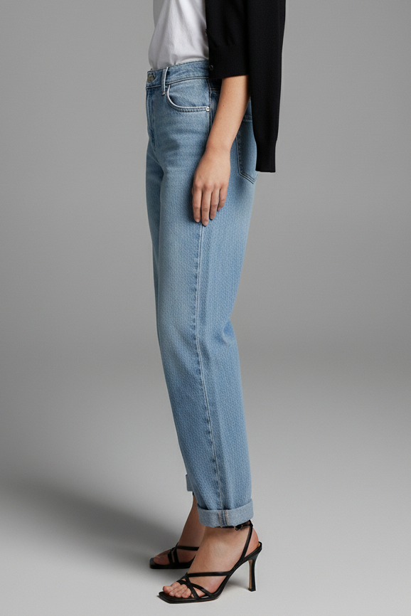 Mid-Rise Wide Baggy Jeans