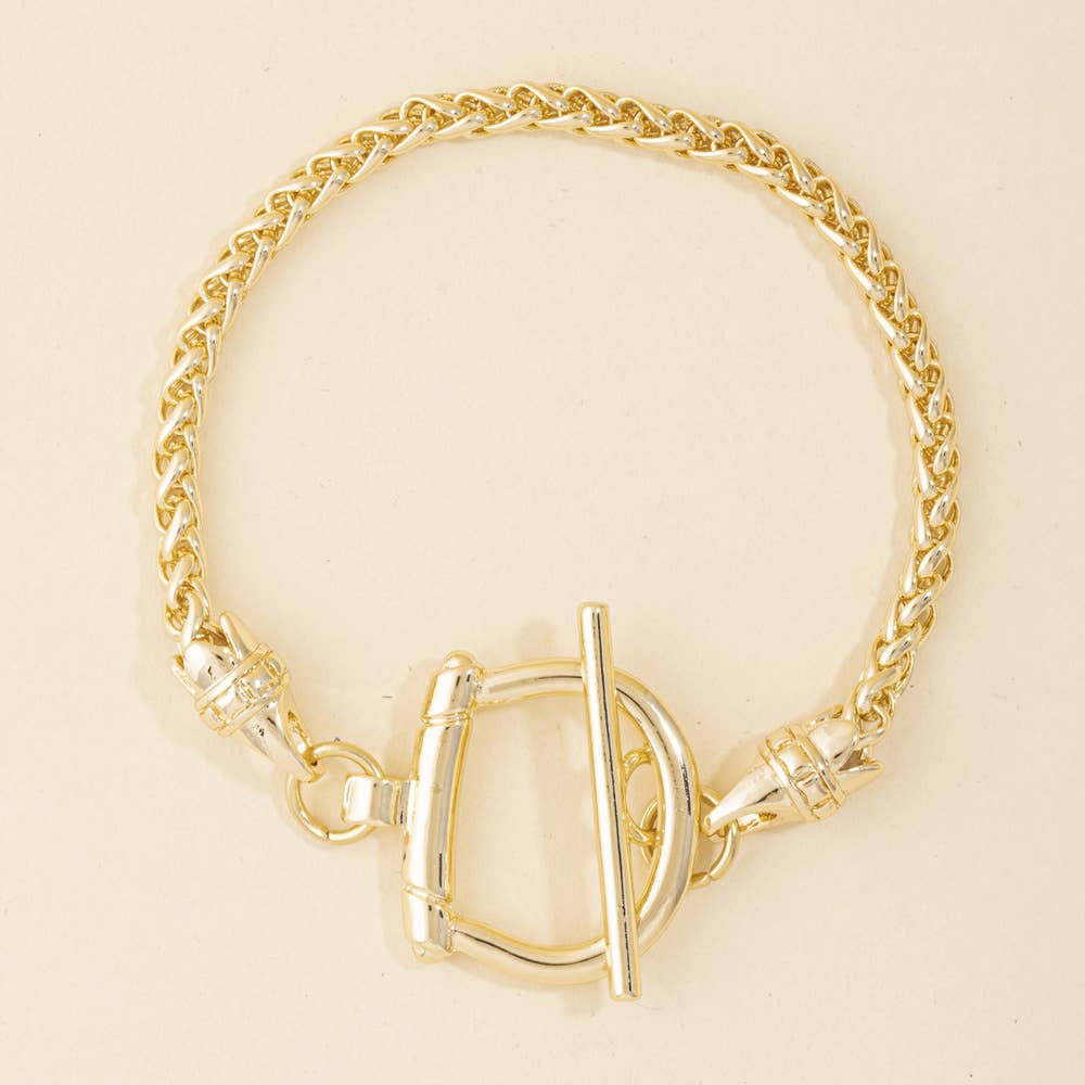 Wheat Chain Toggle Bracelet