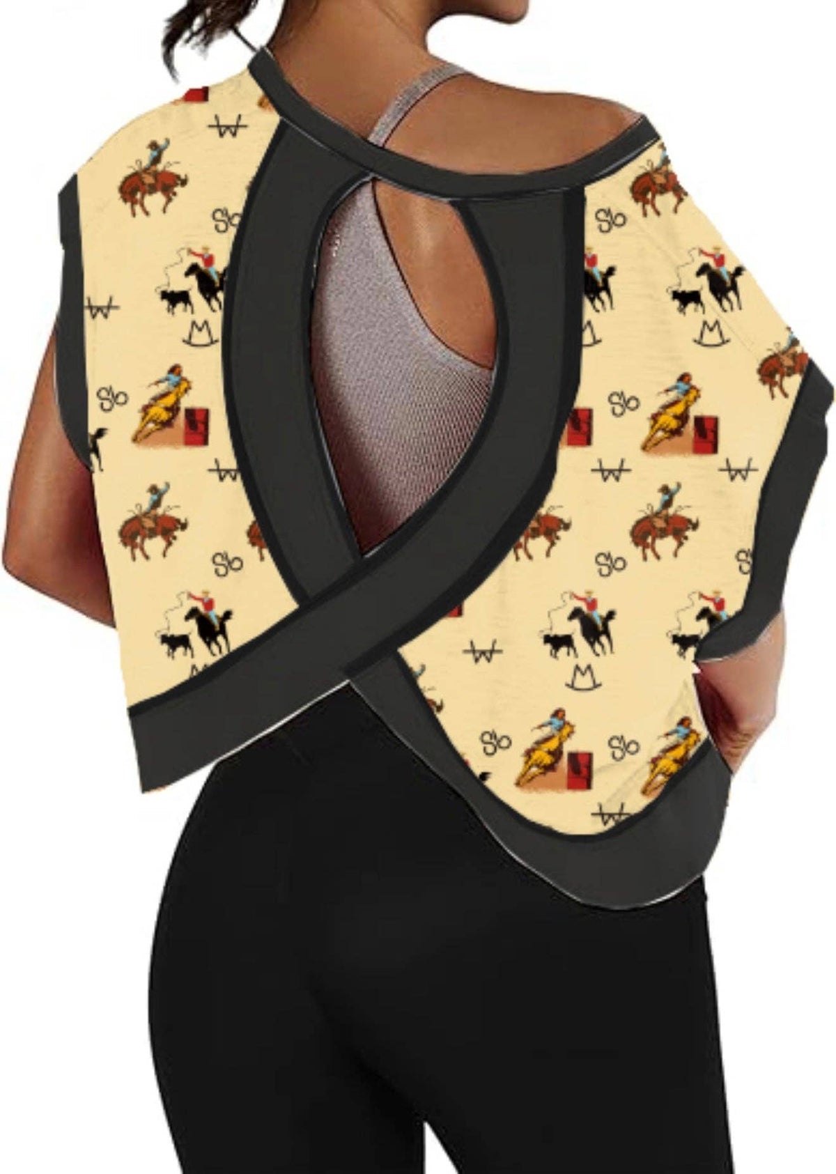 Vintage Cowboy Cross-Back Top