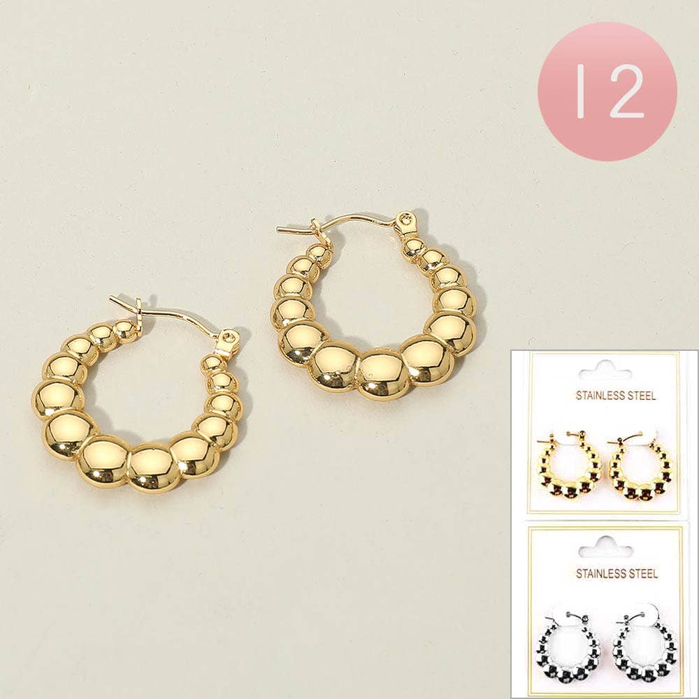 Beaded Hoop Earrings