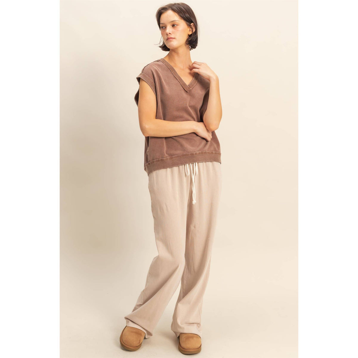 V-Neck Sleeveless Vest