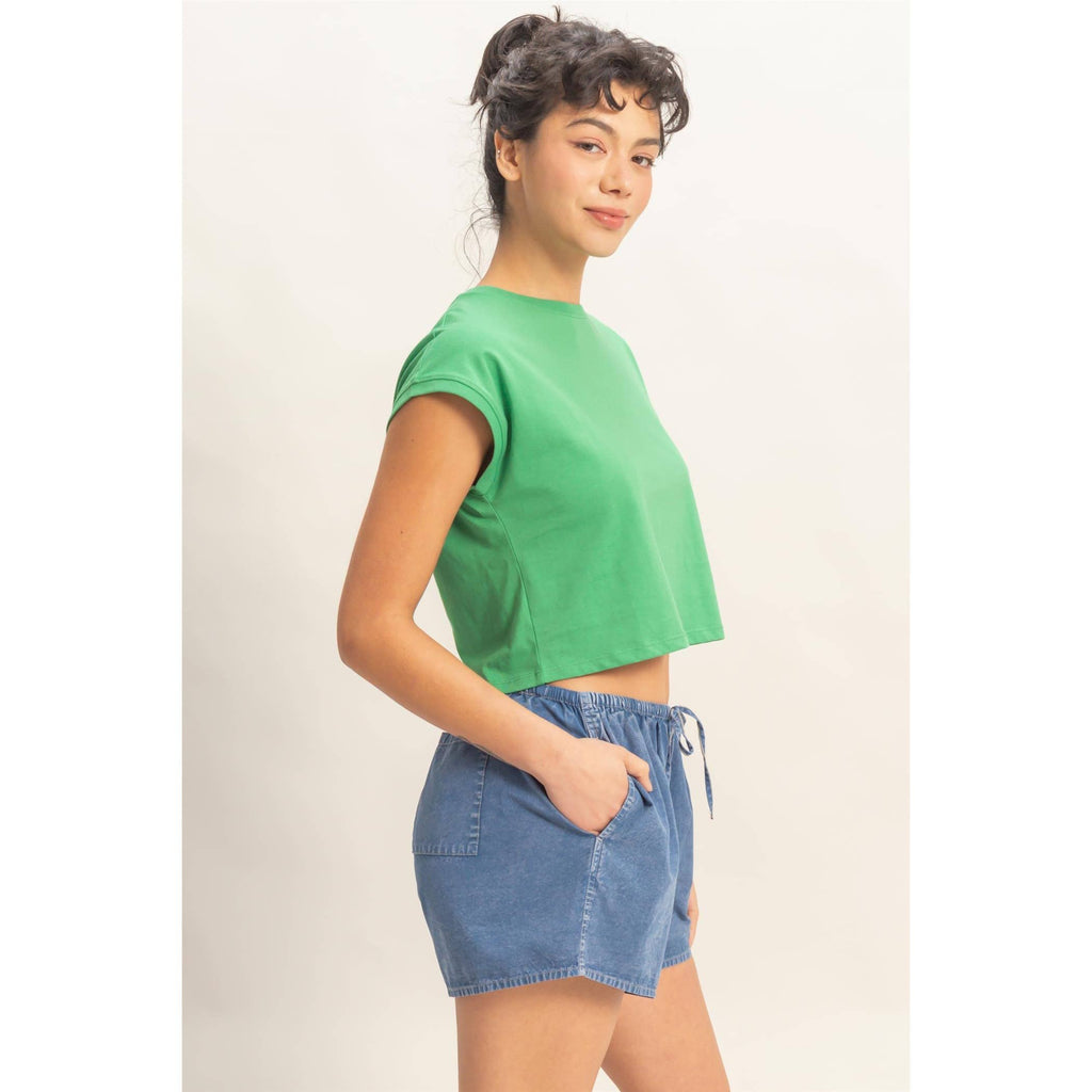 Classic Crew-Neck Sleeveless Top