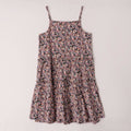 Girls Leafy Floral Ruffle Dress