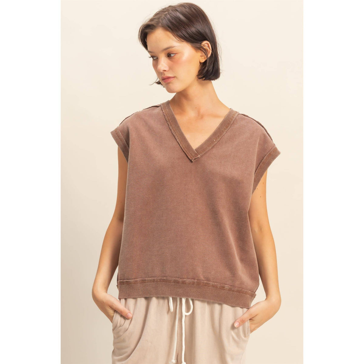 V-Neck Sleeveless Vest