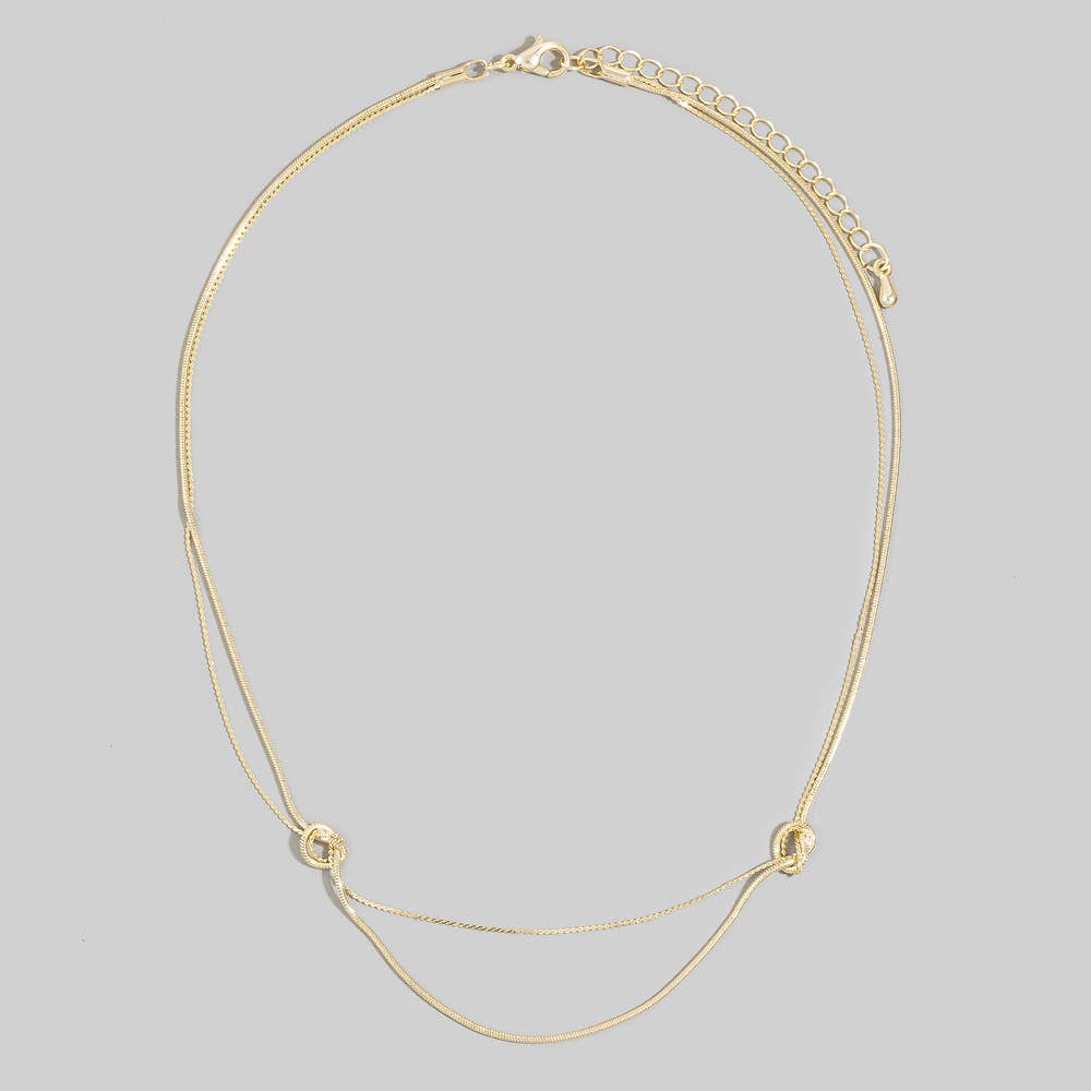 Double Strand Knotted Necklace