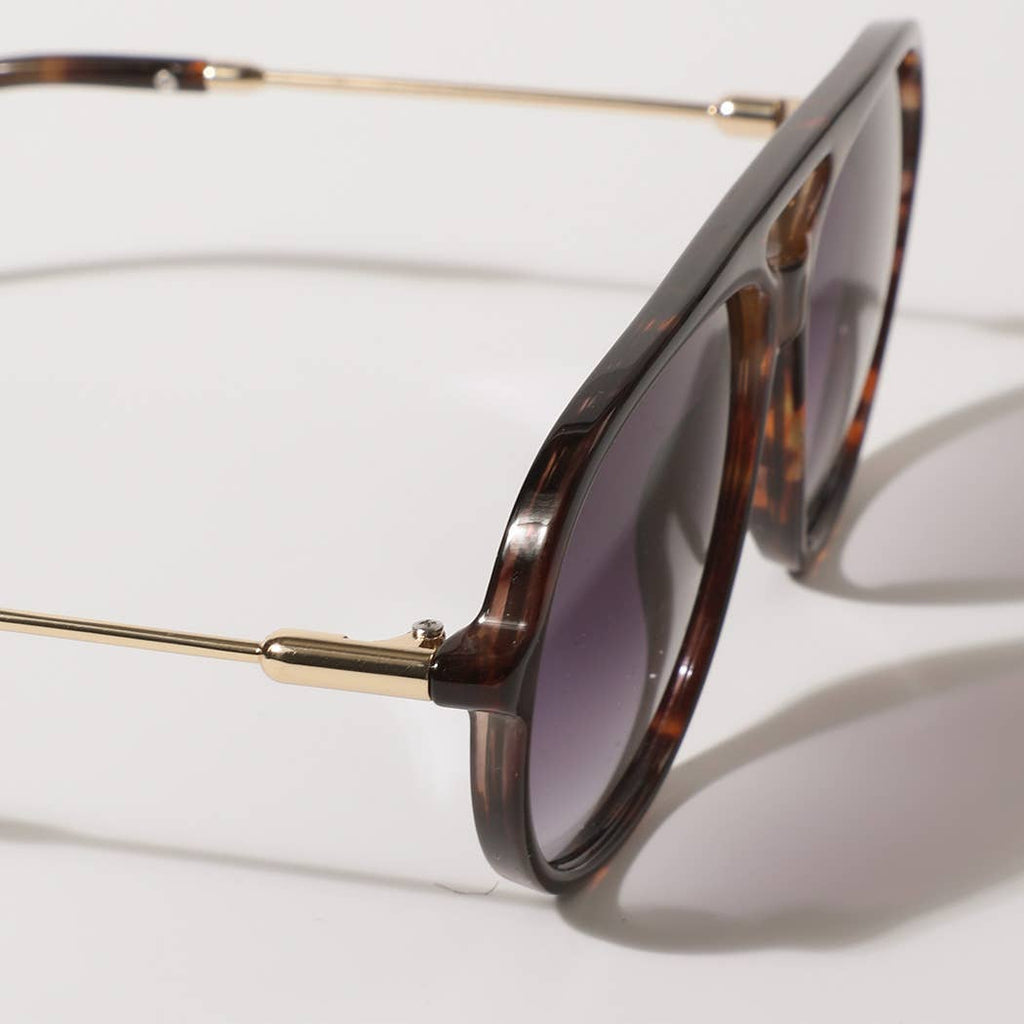 Round Thin-Frame Sunglasses