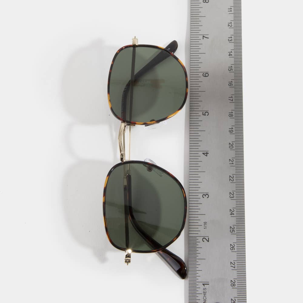 Slim Metal Geometric Sunglasses