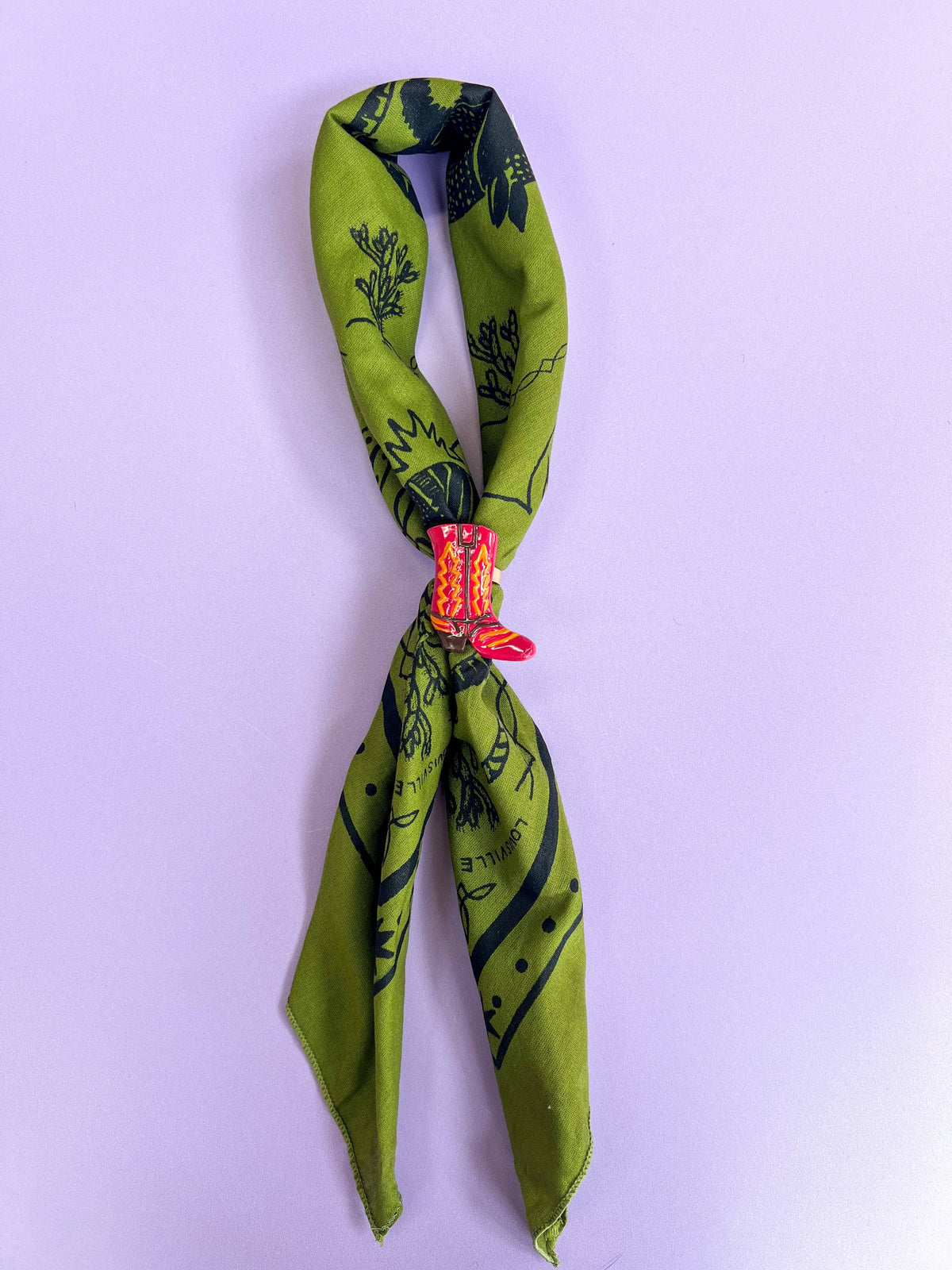 Colorful Cowboy Boot Bandana Slide