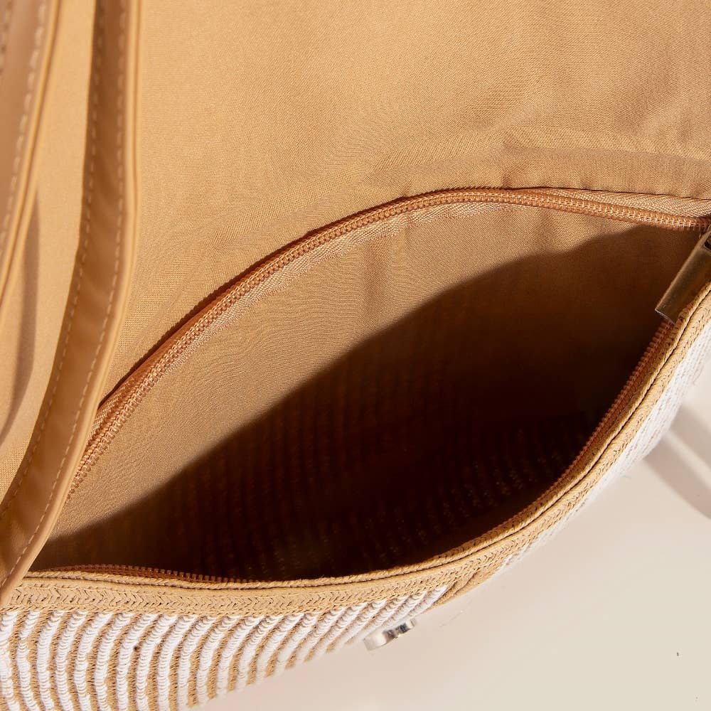 Two-Tone Woven Envelope Clutch