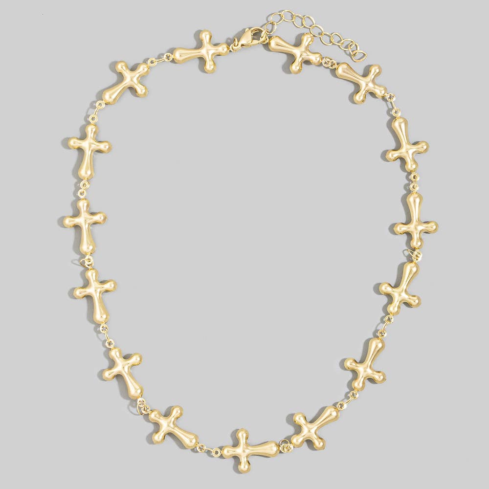 Molten Cross Link Statement Necklace