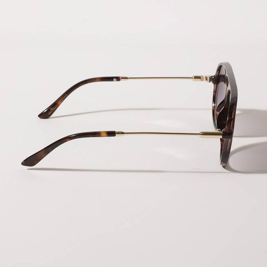 Round Thin-Frame Sunglasses