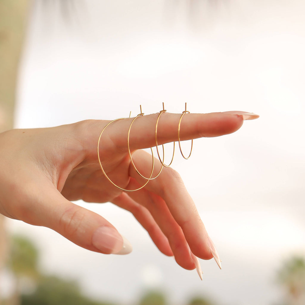 Classic Wire Hoop Earrings