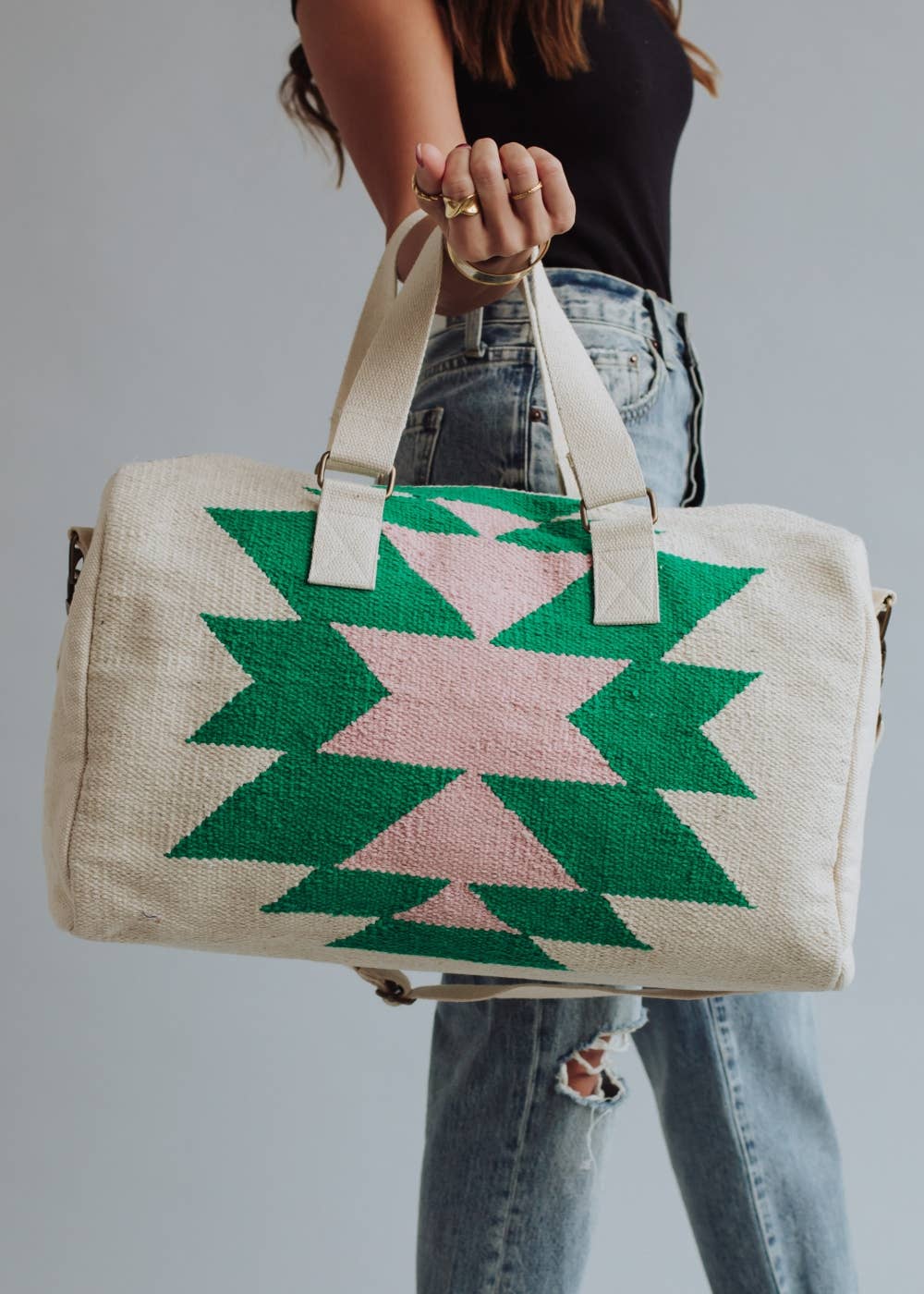 Geometric Western Weekend Duffel