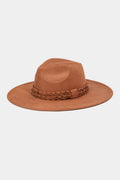 Floral Band Wide Brim Hat