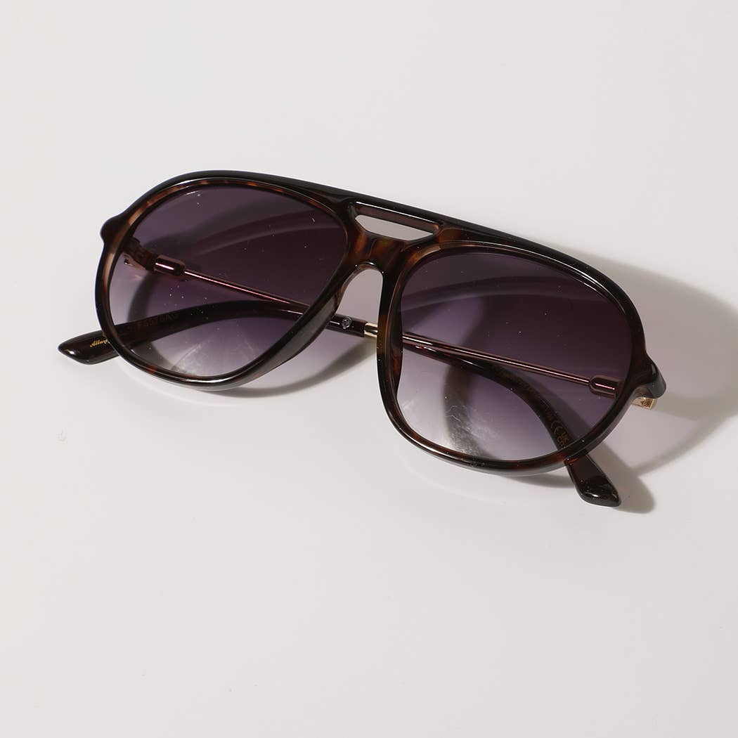 Round Thin-Frame Sunglasses
