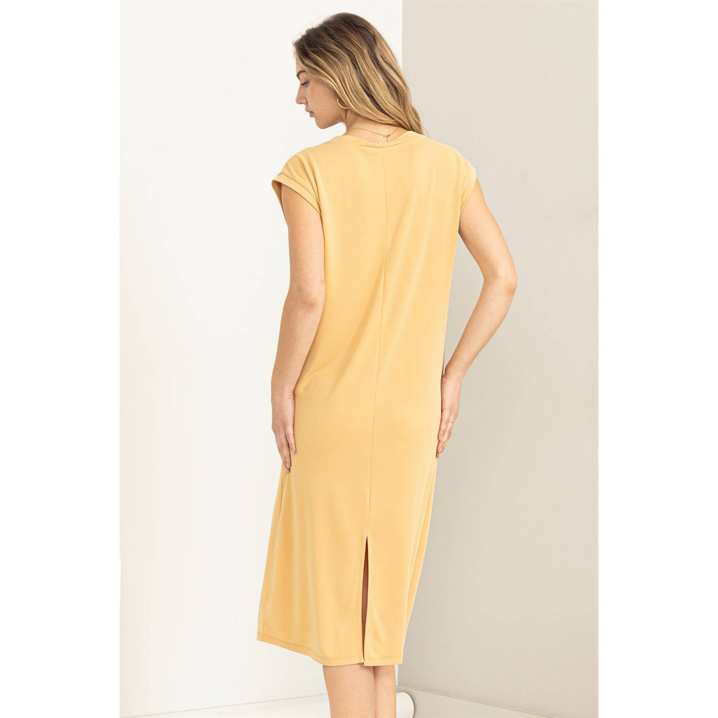 V-Neck Dolman Maxi Dress