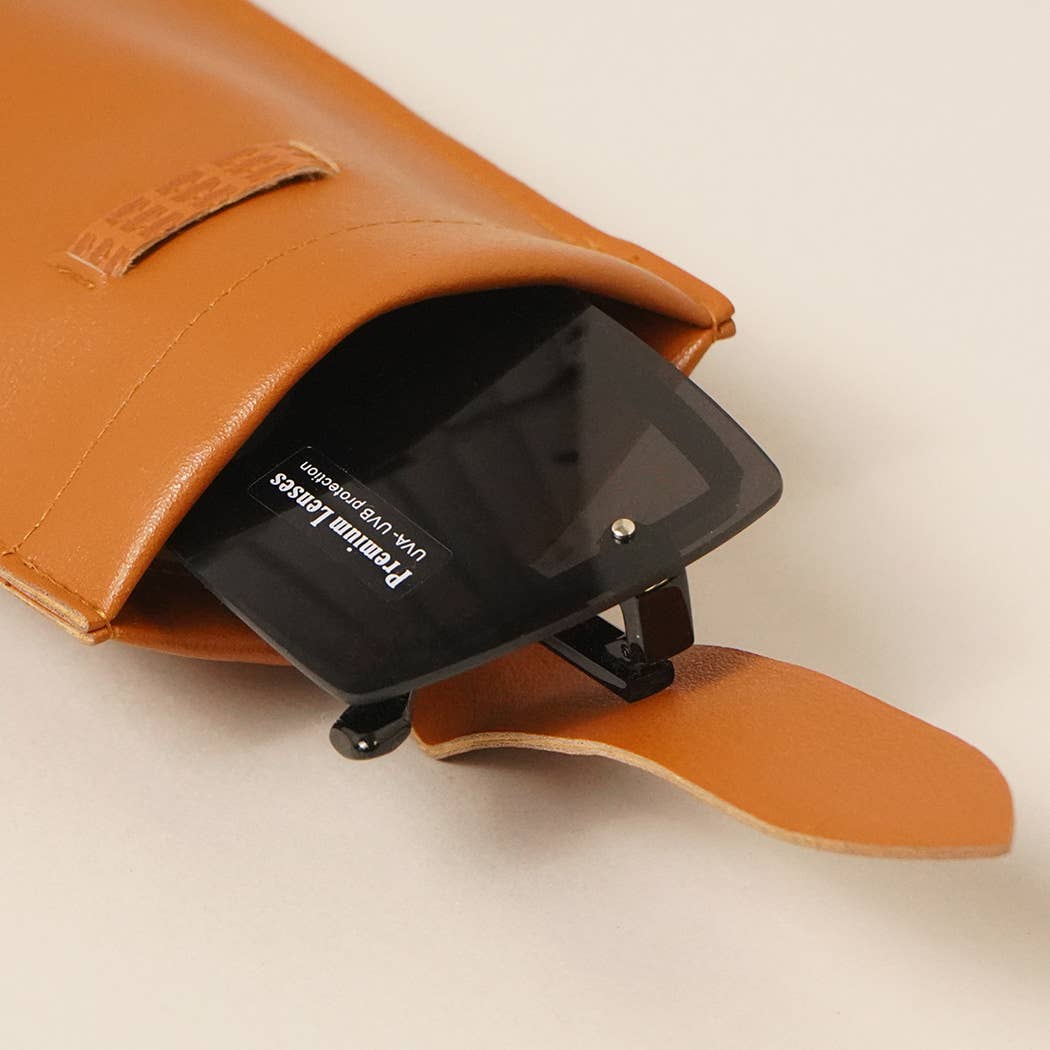 Faux Leather Sunglass Pouch