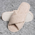 Solid Crisscross Slippers