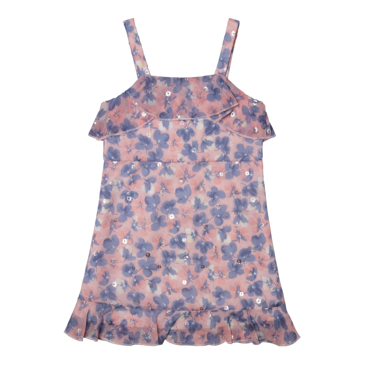 Girls Textured Floral Dress