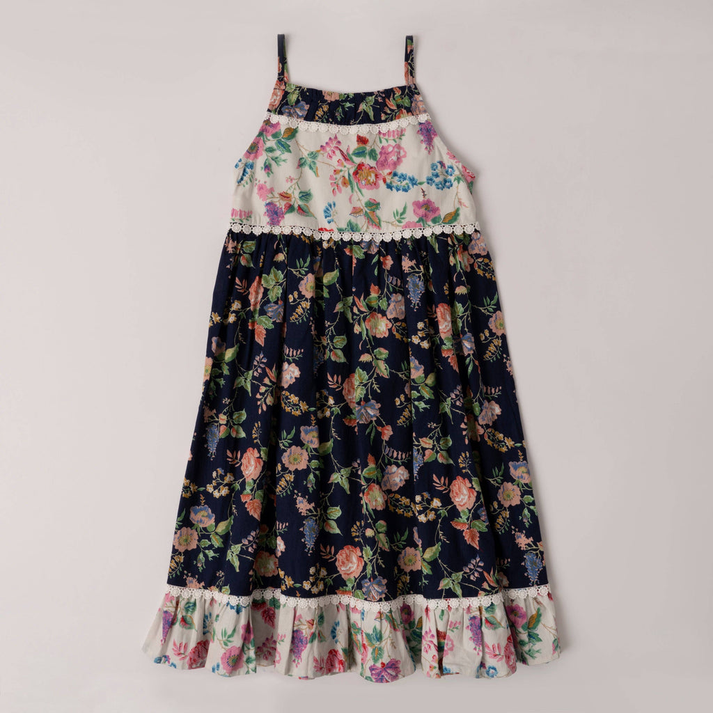 Girls Mixed Floral Babydoll Dress