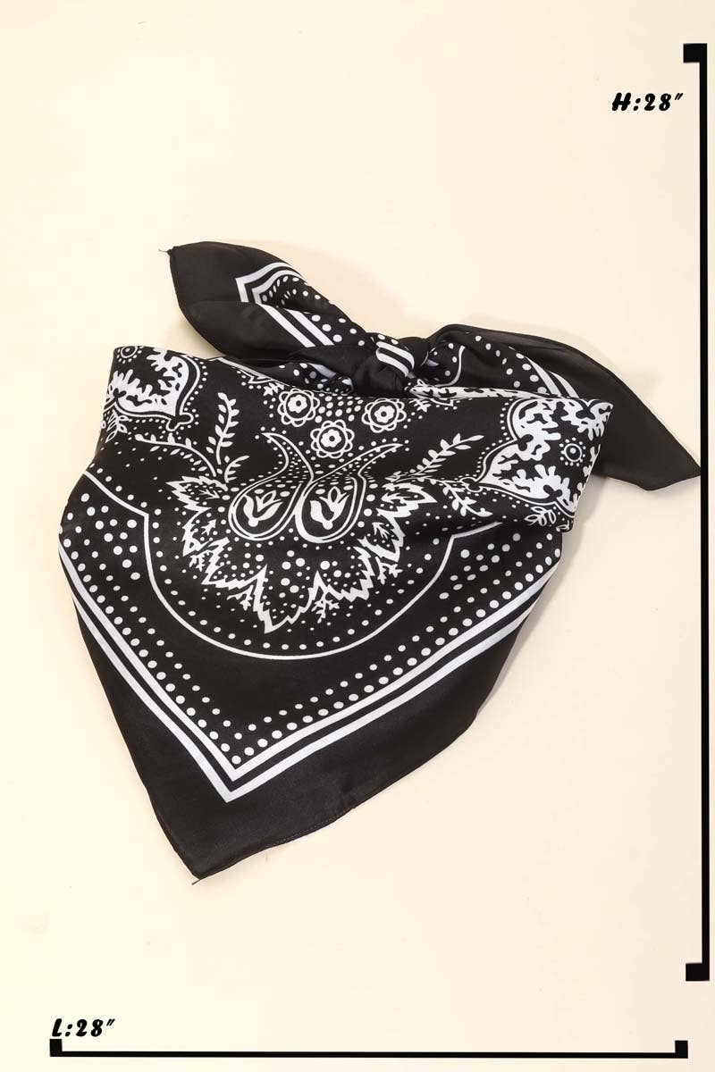 Light Paisley Bandana Scarf