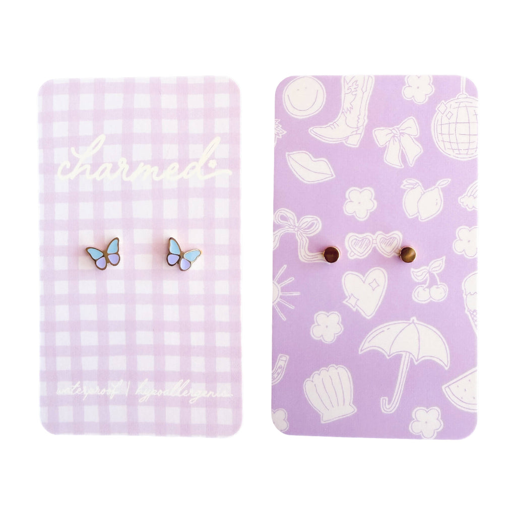 Colored Butterfly | Hypoallergenic & Screw-back
