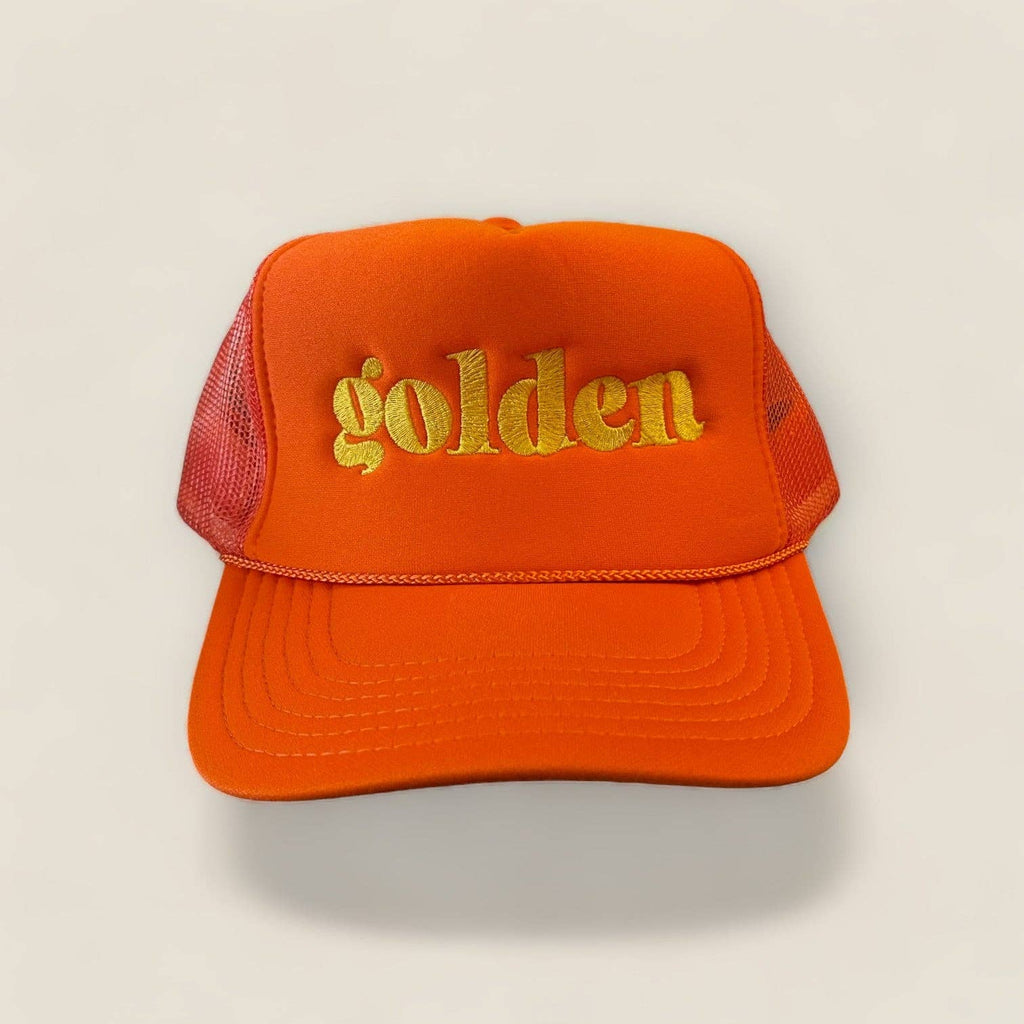 Golden Trucker Hat - Orange