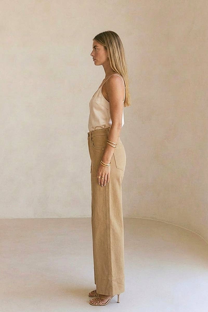 High Rise Tummy Control Palazzo Jeans