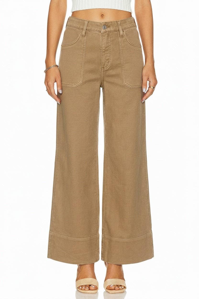 High Rise Tummy Control Palazzo Jeans