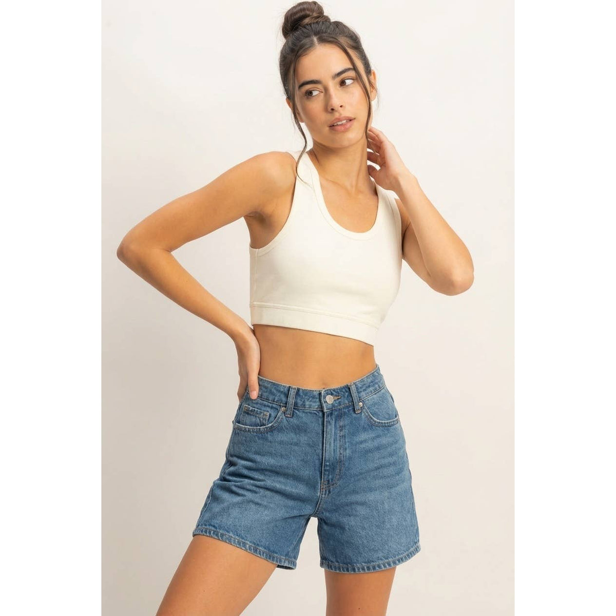 Scoop-Neck Cropped Tank