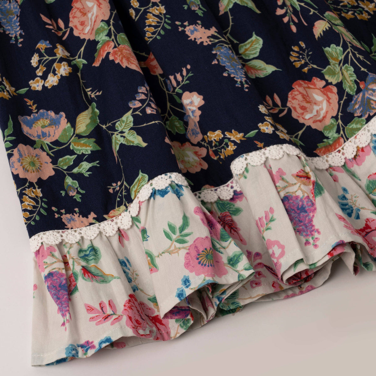 Girls Mixed Floral Babydoll Dress