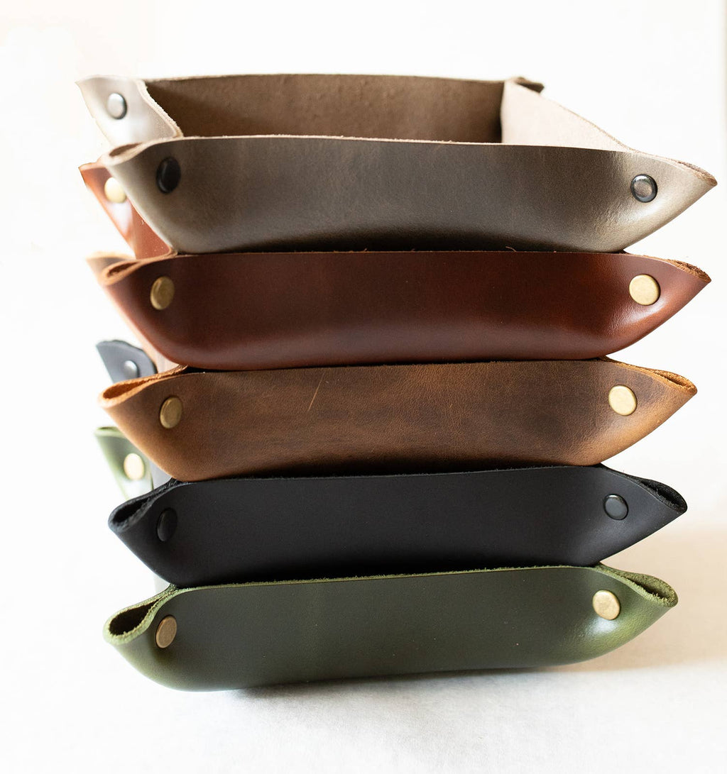 Leather Valet Catch-All Tray