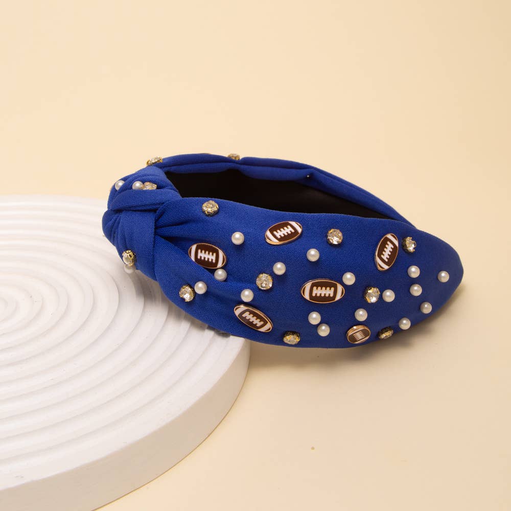 Game Day Jeweled Football Headband
