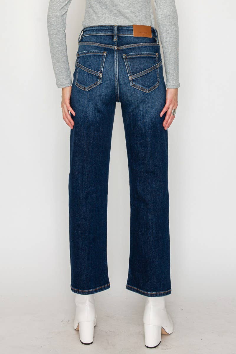 High-Rise Western Detail Jeans
