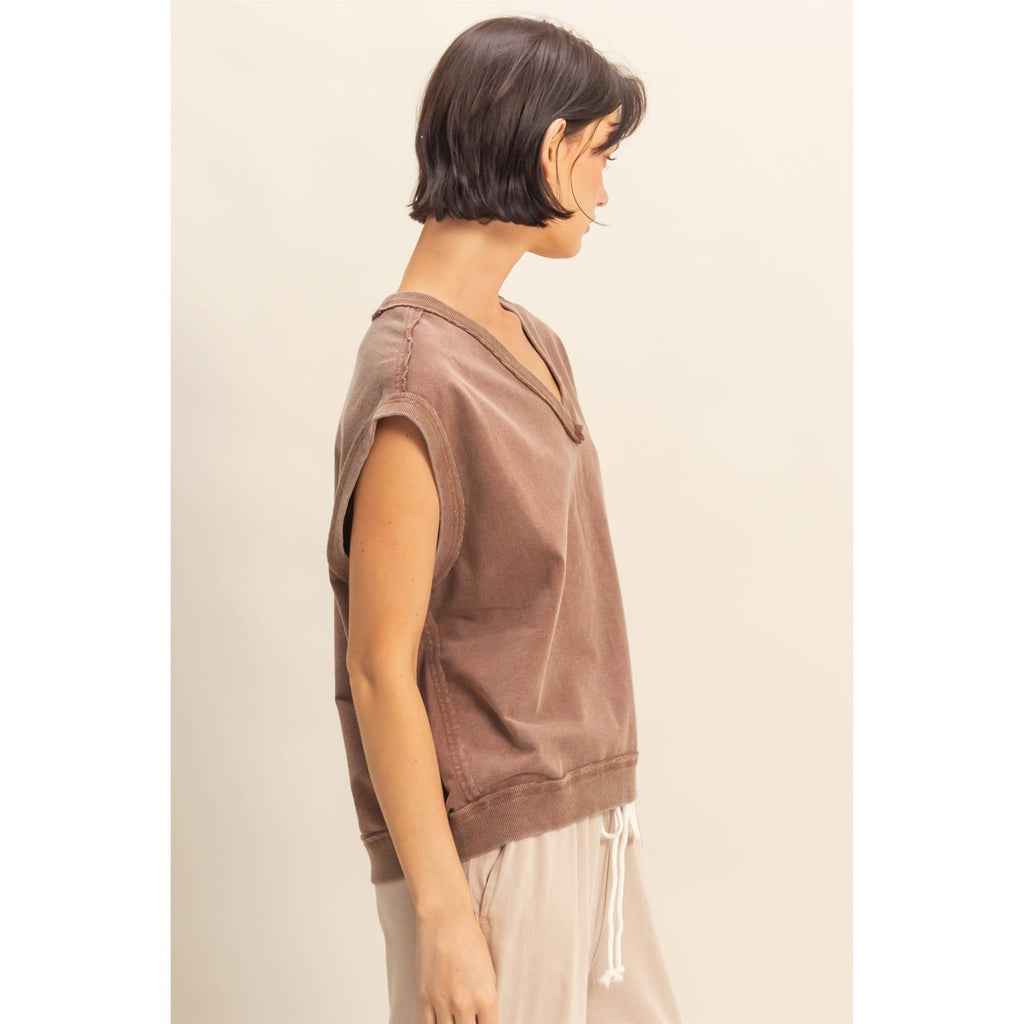 V-Neck Sleeveless Vest