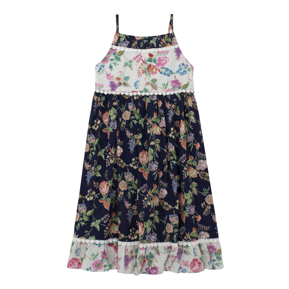 Girls Mixed Floral Babydoll Dress