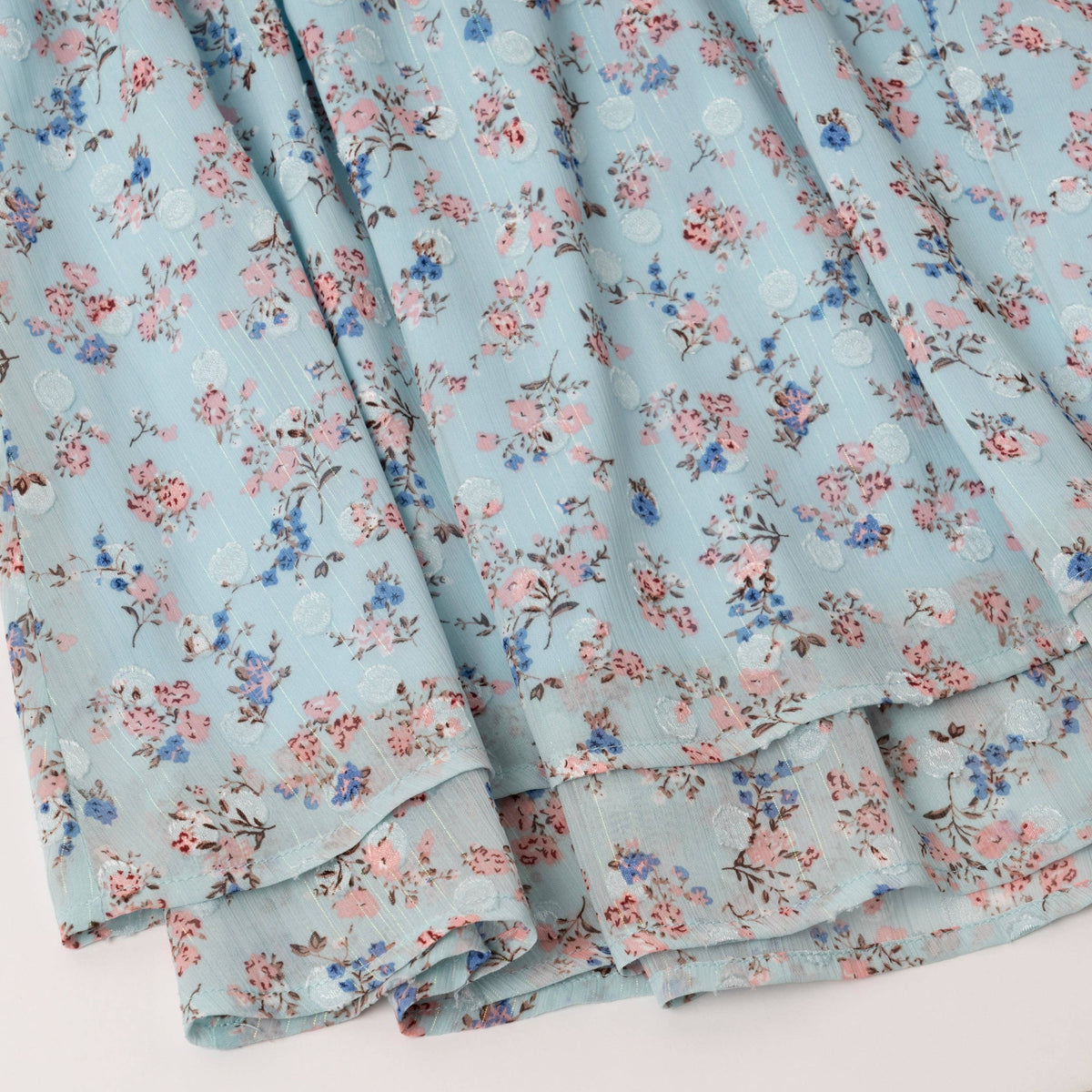 Girls Shimmer Floral Blouson Dress